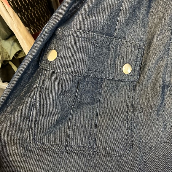 Zipper Front Denim Dress - Picture 3 of 5